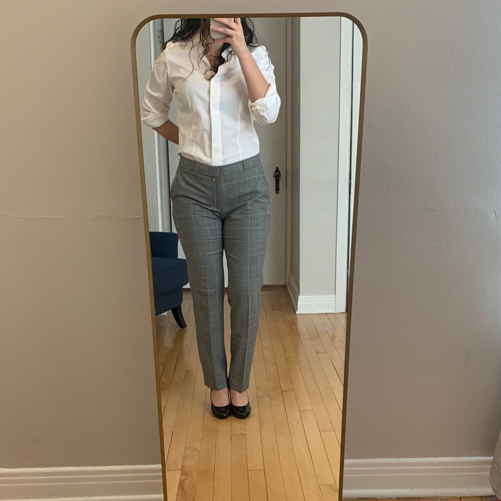 Banana Republic Ryan Gray Plaid Pants